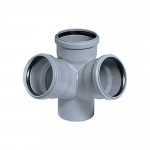 Крестовина PPR канализационная Ostendorf HT-Safe 110, 67° (двухплоскостная)