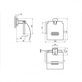 Держатель для туалетной бумаги Qtap Liberty ANT 1151