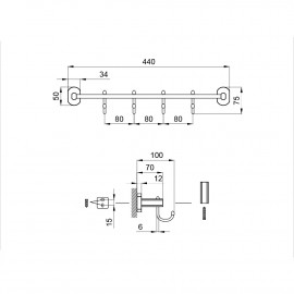 Крючок Qtap Liberty ORO 1154-4
