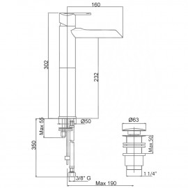 Смеситель для раковины Bianchi Heaven LVBHEV2022UACRM