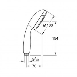 Лейка для ручного душа Grohe New Tempesta 100 26161001