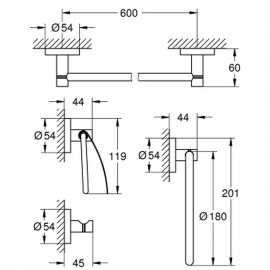 Набор аксессуаров Grohe Essentials 40776001