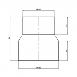 Патрубок переходной канализационный TA Sewage 110х124 на чугун