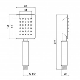 Лейка для ручного душа Lidz (NKS) 51 31 000 00