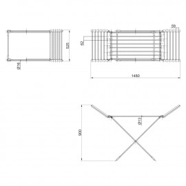 Сушилка для белья электрическая Qtap Breeze (SIL) 57702 с терморегулятором