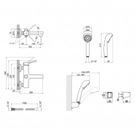 Смеситель для ванны Qtap Inspai CRM 006