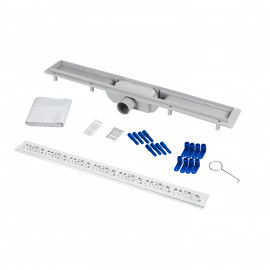 Трап Qtap Dry FC304-700 линейный с сухим затвором и нержавеющей решеткой 700х73