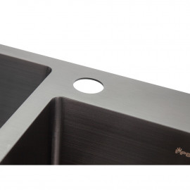 Кухонная мойка Imperial Handmade S7843BL 2.7/1.0 мм (IMPS7843BRPVDH10)