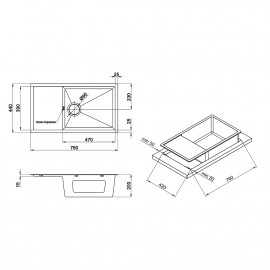 Кухонная мойка Imperial Handmade D7844 3.0/1.2 мм (IMPD7844H12)
