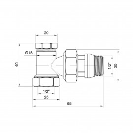 Кран радиаторный SD Plus 1/2