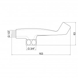 Кронштейн для ручного душа Lidz (CRM) 49 00 109 00
