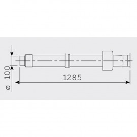 Коаксиальный выход Sime для конденсационных котлов 60/100 1285 мм