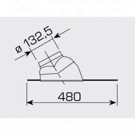Шарнир крышный Sime для коаксиального дымохода