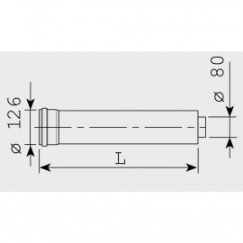 Коаксиальный удлинитель Sime для конденсационных котлов 80/125 500 мм
