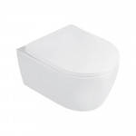 Унитаз подвесной Qtap Linnet безободковый с сиденьем Slim Soft-close QT0331106W