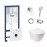 Комплект инсталляция Grohe Rapid SL 38827000 + унитаз с сиденьем Qtap Jay QT07335176W + набор для гигиенического душа со смесителем Grohe BauLoop 111042