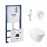 Комплект инсталляция Grohe Rapid SL 38772001 + унитаз с сиденьем Qtap Swan QT16335178W + набор для гигиенического душа со смесителем Grohe BauClassic 2904800S