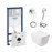 Комплект инсталляция Grohe Rapid SL 38721001 + унитаз с сиденьем Qtap Crow QT05335170W + набор для гигиенического душа со смесителем Grohe BauLoop 111042