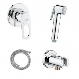 Комплект инсталляция Grohe Rapid SL 38721001 + унитаз с сиденьем Qtap Crow QT05335170W + набор для гигиенического душа со смесителем Grohe BauLoop 111042