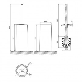 Ершик для унитаза Lidz (ORA) 121.05.10