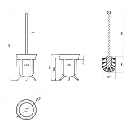 Ершик для унитаза Lidz (CRG) 121.05.04