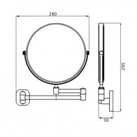 Зеркало косметическое Lidz 140.06.08 20R