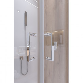 Душевая кабина Qtap Taurus CRM1099SC6 90х90 см, стекло Clear 6 мм покрытие CalcLess, без поддона