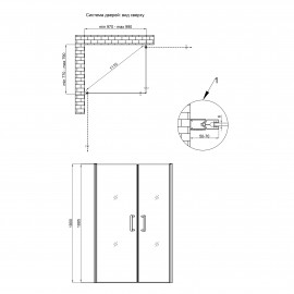 Душевая кабина Qtap Gemini CRM1018RC6 100х80 см, стекло Clear 6 мм, CalcLess, без поддона