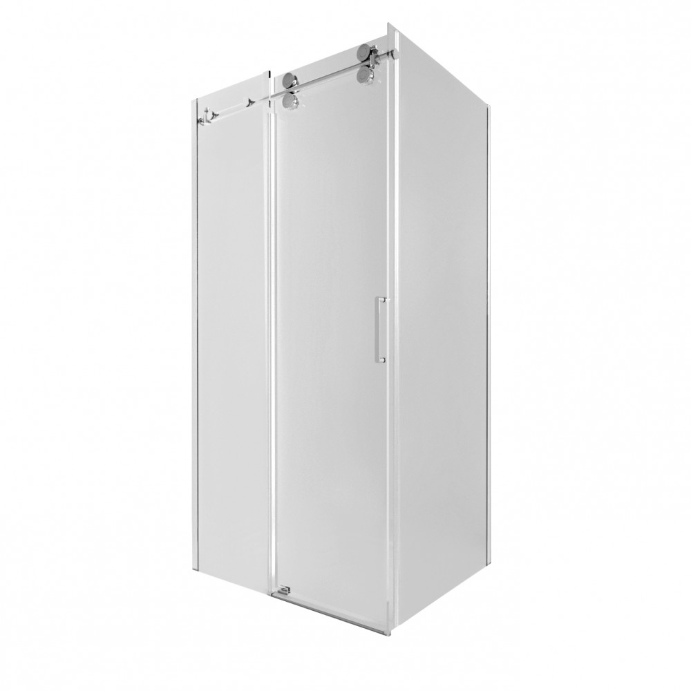 Душевая кабина Qtap Aries CRM1018RC8 100х80 см, стекло Clear 8 мм, CalcLess, без поддона