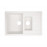 Кухонная мойка с дополнительной чашей Lidz 780x495/200 WHI-01 (LIDZWHI01780495200)