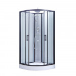 Душевой бокс Lidz Majatek SB90x90.BLA.LOW.TR, стекло прозрачное 5 мм