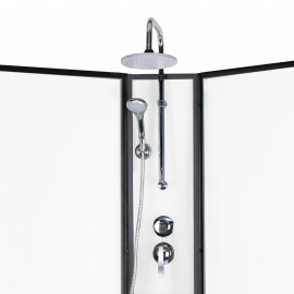 Душевой бокс Lidz Majatek SB90x90.BLA.LOW.TR, стекло прозрачное 5 мм