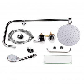 Душевой бокс Lidz Majatek SB90x90.BLA.LOW.TR, стекло прозрачное 5 мм