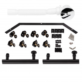 Душевой бокс Lidz Majatek SB90x90.BLA.LOW.TR, стекло прозрачное 5 мм