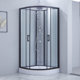 Душевой бокс Lidz Majatek SB90x90.BLA.LOW.TR, стекло прозрачное 5 мм