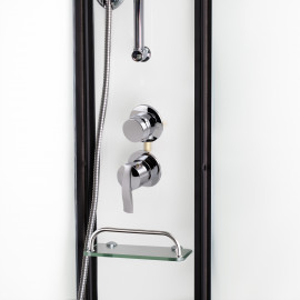 Душевой бокс Lidz Majatek SB100x100.BLA.LOW.TR, стекло прозрачное 5 мм