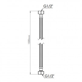 Гибкая подводка для воды SD Forte ВВ 150 см SF391W150