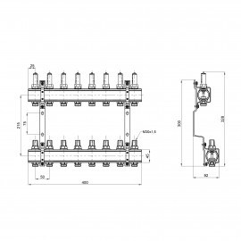 Коллектор с расходомерами SD Forte 1