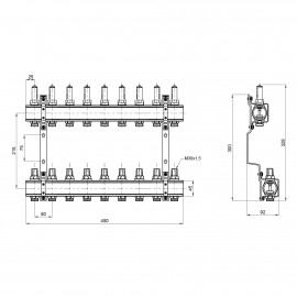 Коллектор с расходомерами SD Forte 1