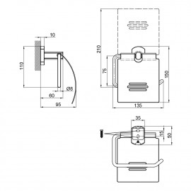 Держатель для туалетной бумаги Qtap Liberty BLM 1151