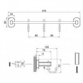 Крючок Qtap Liberty BLM 1154-3