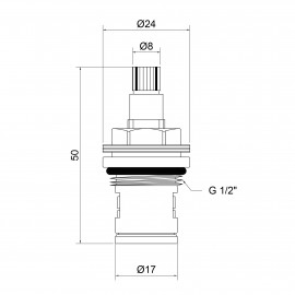 Кран-букса Lidz (BRA) 53 01 021 01 керамика 1/2