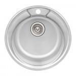 Кухонная мойка Qtap D490 0,8 мм Satin (QTD490SAT08)