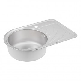 Кухонная мойка Qtap 6744L 0,8 мм Satin (QT6744LSAT08)