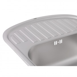 Кухонная мойка Qtap 6349 0,8 мм Satin (QT6349SAT08)