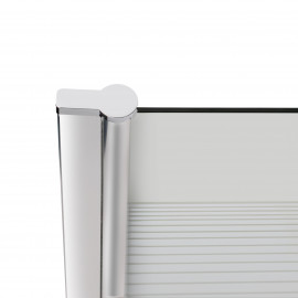 Штора на ванну Lidz Brama SS80x150L.CRM.L стекло Linie 6 мм, левая