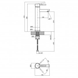Смеситель для раковины Lidz (NKS) 12 32 001F-1