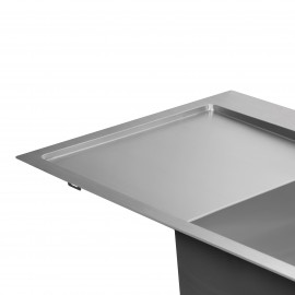 Набор 3 в 1 Qtap кухонная мойка DK6845R 3.0/1.2 мм Satin + сушилка + дозатор для моющего средства