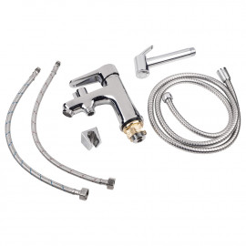 Смеситель для раковины Lidz (CRM) 14 34 001FB с лейкой для гигиенического душа