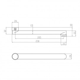 Излив для кухни Lidz (CRM) 54 01 220 00